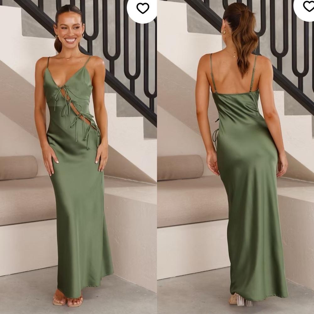 Elegant Green Midi Dress